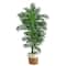 6ft. Curvy Parlor Artificial Palm Tree in Handmade Natural Jute and Cotton Planter